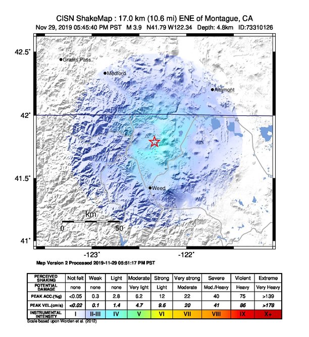 ShakeMap Intensity Thumbnail